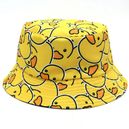 Chapeaux de seau de canards jaunes